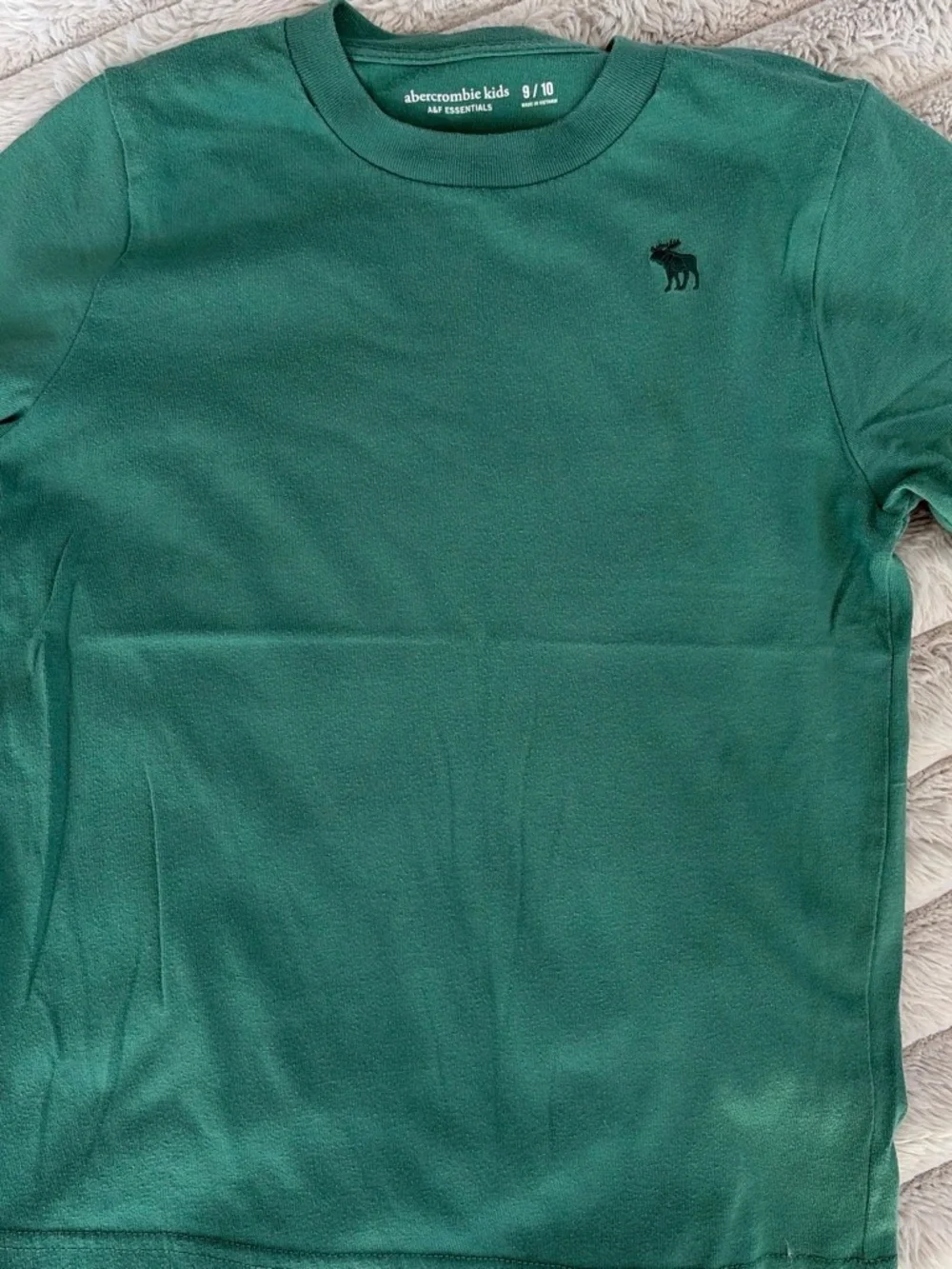 abercrombie kids Teal Green A&F Essentials Crewneck Sweatshirt
